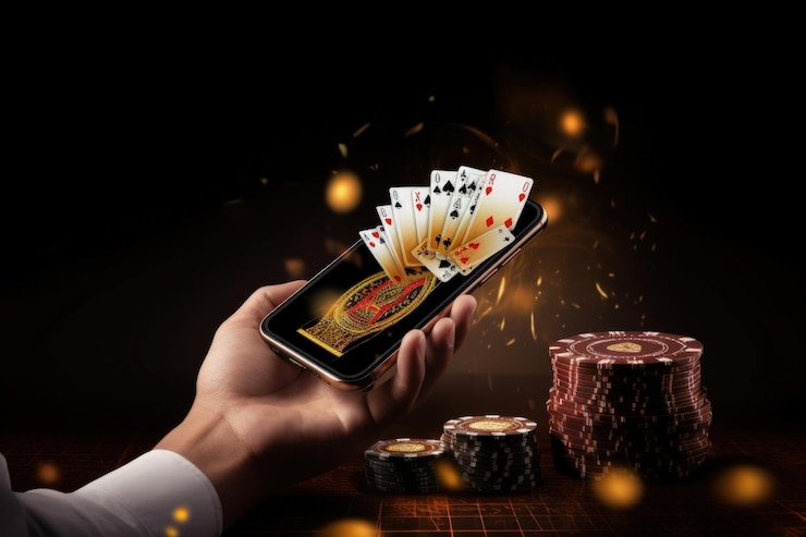 Meja live blackjack higgs777 dengan dealer dan pemain aktif di layar mobile
